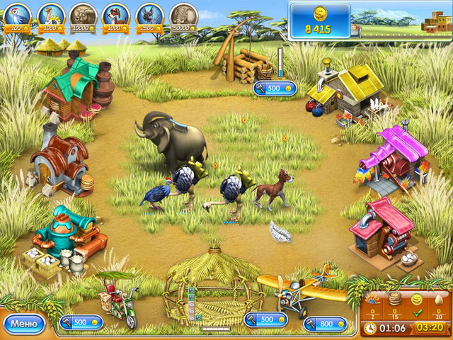 Скриншот к мини игре Веселая ферма 3. Мадагаскар